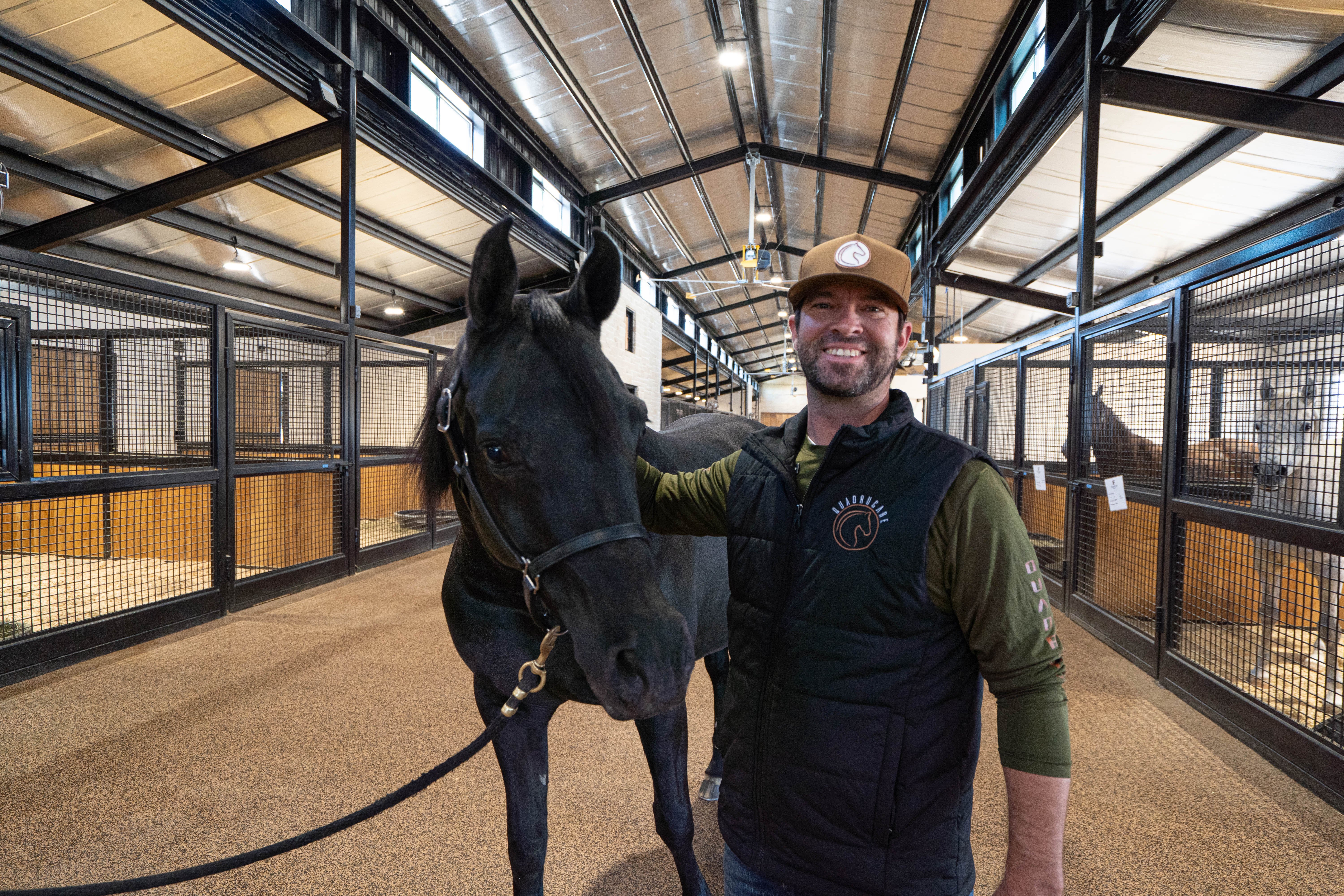 Franklin Farm — Owner with Horse